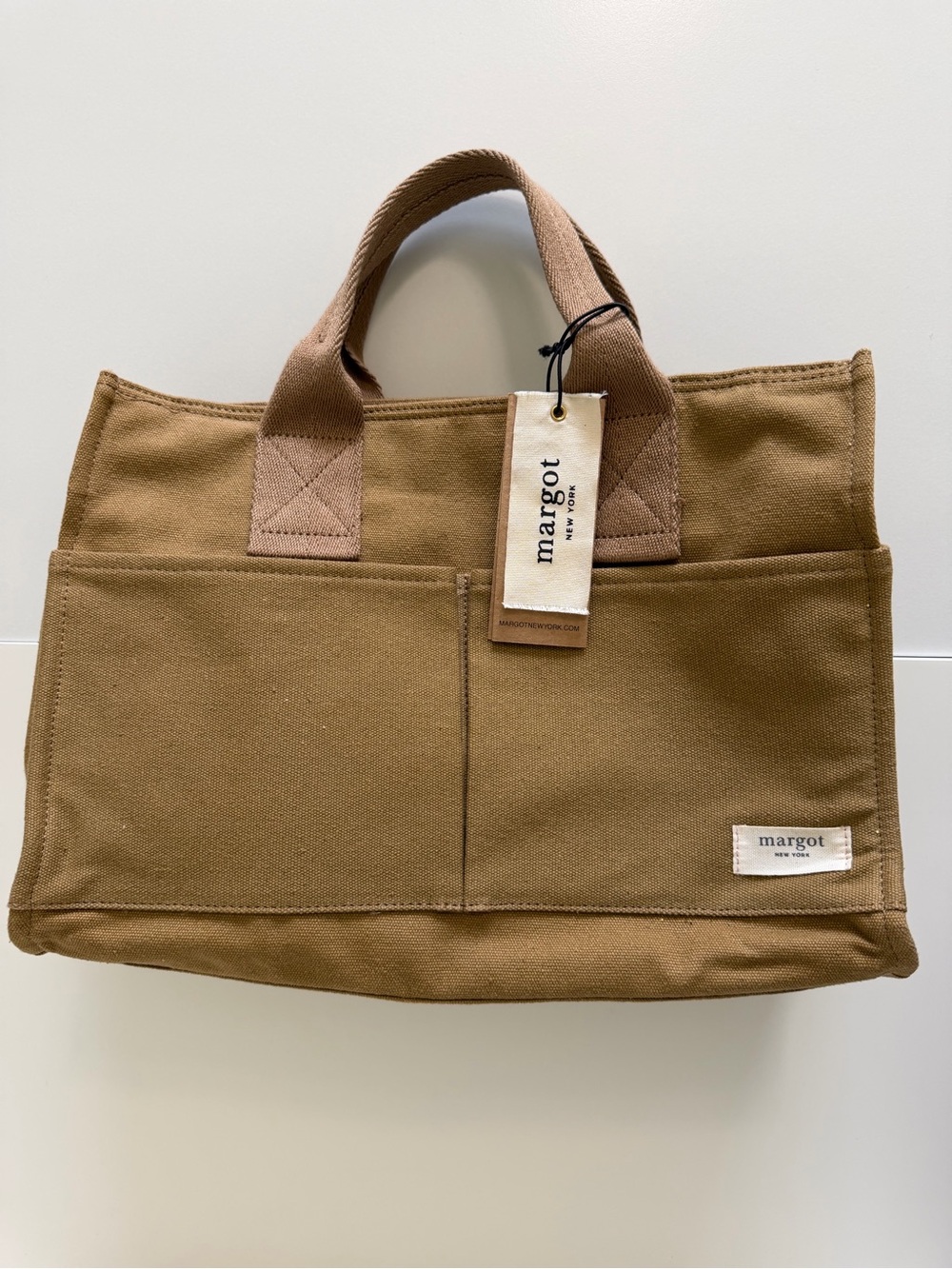 NWT margot New York Unisex Bianca Satchel Canvas Bag BoatTote Crossbody Academia